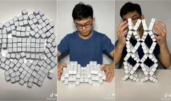 Joven causa furor en redes con sus impresionantes esculturas plegables hechas de papel