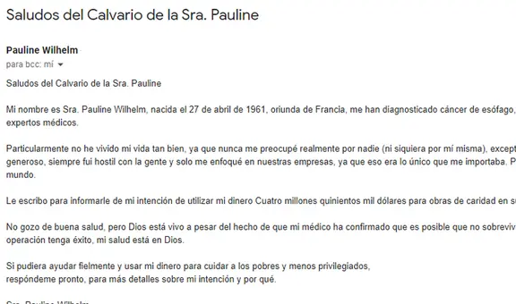 ¿Sabes cómo funcionan las estafas de los ‘millonarios’ que ‘regalan’ dinero a través de correo electrónico?