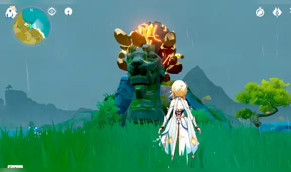 Genshin Impact: extraño glitch causa que aparezcan estatuas de dinosaurios y dragones