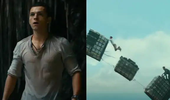 Uncharted, tráiler oficial: Tom Holland y Mark Wahlberg recrean escena espectacular del videojuego