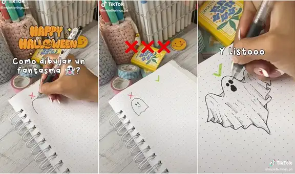 Joven artista te enseña a dibujar un fantasma más profesional y llamativo con pocos pasos
