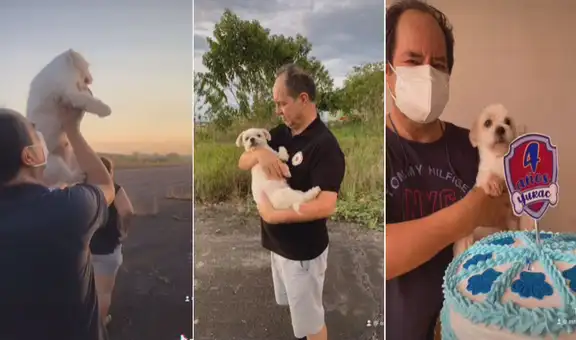 Hombre no quería animales en casa, pero el cachorro de su hija se vuelve su ‘consentido’