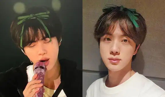 Jin de BTS y el listón verde que enterneció a ARMY en concierto online