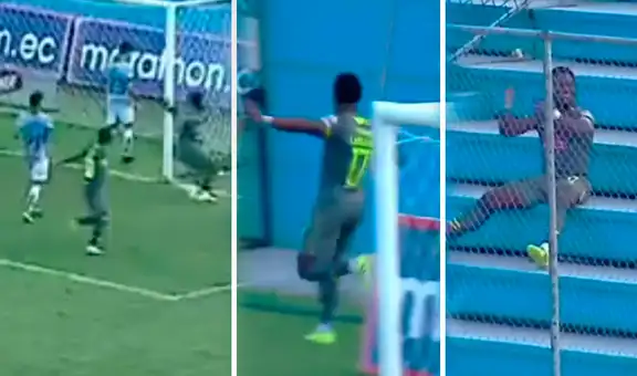 Futbolista del Manta anotó un gol y se fue a la tribuna a autoaplaudirse