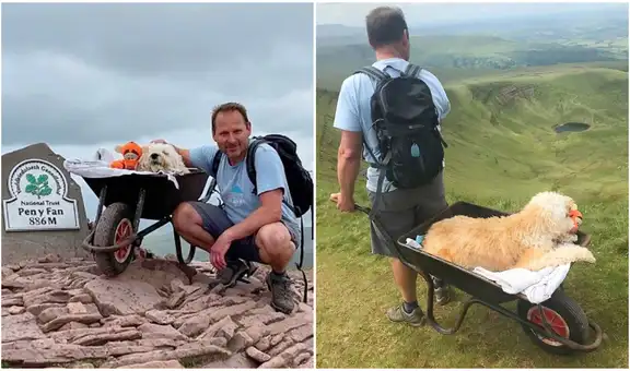Perrito que tenía cáncer cumplió su último viaje junto a su ‘papá’ antes de morir