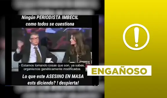 Es engañoso el video de Bill Gates hablando de “inyectar” organismos genéticamente modificados a niños