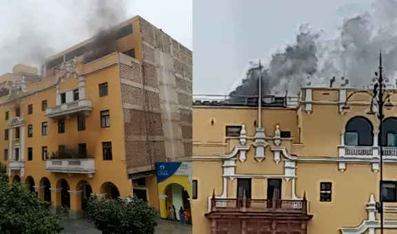 Centro de Lima: auto se incendia en sótano del club La Unión, al costado del Palacio Municipal