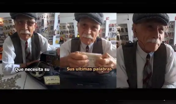 Adulto mayor lloró al escuchar la voz de su esposa fallecida en un walkman