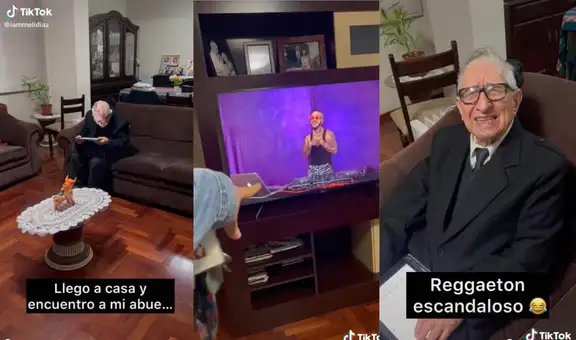 Abuelito escucha a todo volumen ‘reguetón escandaloso’ cuando su nieta le deja la casa sola