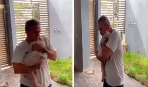 Perrita ‘se queja’ con su cuidador por dejarla sola varias horas fuera de su casa