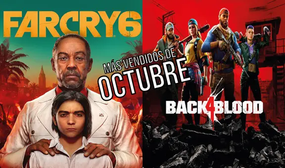 Far Cry 6 y Back 4 Blood son los juegos más vendidos del mes de octubre