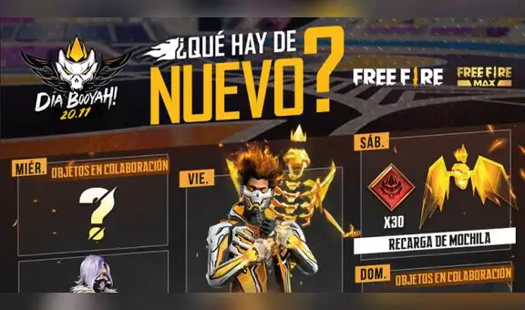 Free Fire: la agenda semanal del 17 al 23 de noviembre llega con la Torre Booyah