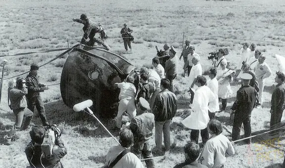 La cápsula que regresó del espacio con tres astronautas rusos muertos