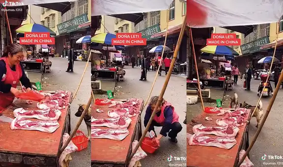 Perrito se acerca a puesto del mercado para pedir comida y la señora le entrega su ‘pedido’ 