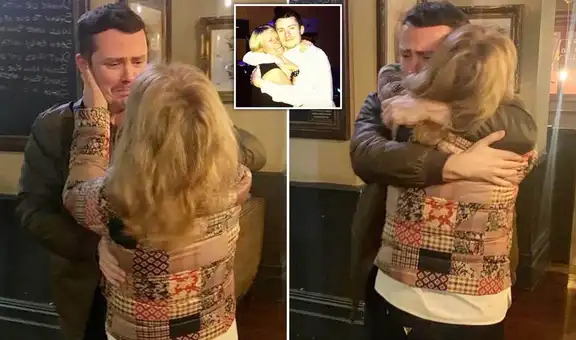 Hombre se reencuentra con su madre después de dos años debido a la pandemia
