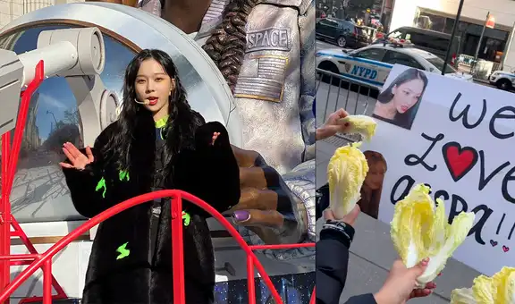 Aespa en Nueva York: fans alzan verduras para alentar a grupo K-pop