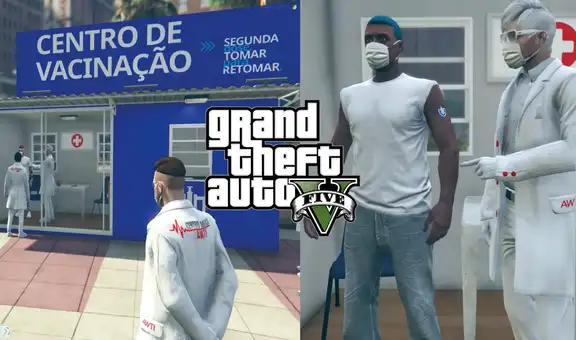 Usuarios de GTA V se vacunan contra la COVID-19 en el videojuego