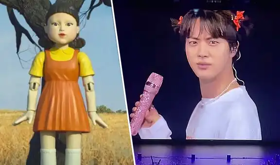 BTS: Jin imitó a muñeca de Squid game en concierto de Los Ángeles