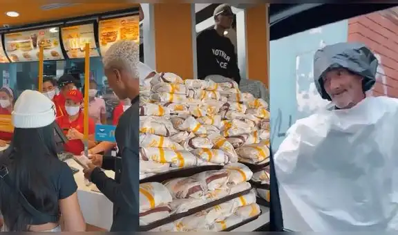 Compran 1.000 hamburguesas en local de comida rápida para personas en situación de calle