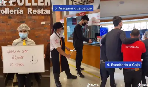 Pollería realiza un divertido comercial en TikTok para promocionar su manera de atender a  los clientes