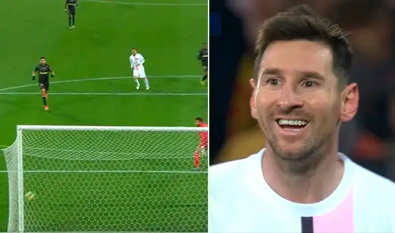 El palo le negó el gol a Messi en el partido PSG vs. Lens