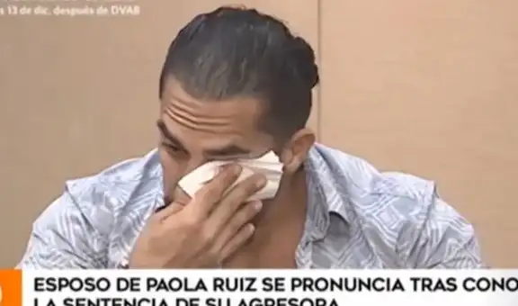 Ángel Véliz, esposo de Paola Ruiz, llora al hablar de ataque: “No sé si quede bien”
