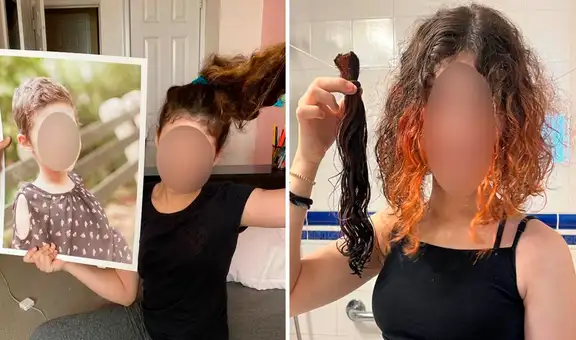 Adolescente que venció al cáncer le dona su pelo a niña que afronta la misma enfermedad
