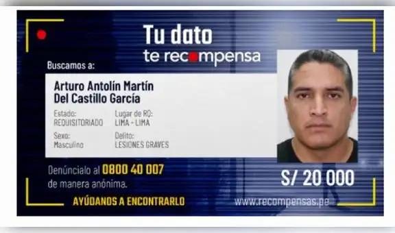 Mininter ofrece gran recompensa por ubicar al mayor del Ejército que dejó en estado vegetativo a abogado