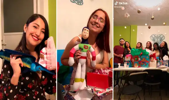 Grupo de amigos organiza un singular y curioso intercambio de regalos