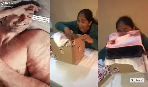 Joven le regala a su mamá una cobija de Chayanne y ella desborda de emoción