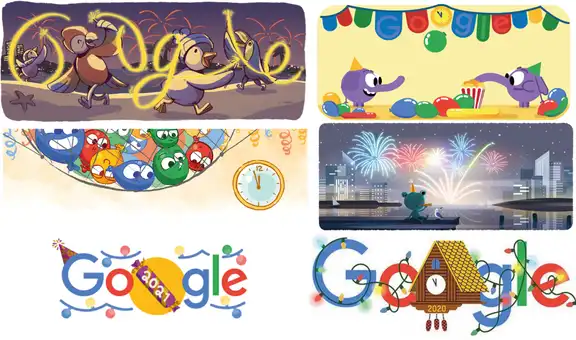 Google: 2021 y los últimos doodle con los que se celebró los fines de año