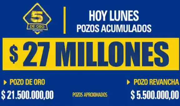 Resultados y ganadores de 5 de Oro y Revancha de hoy 3 de enero de 2022