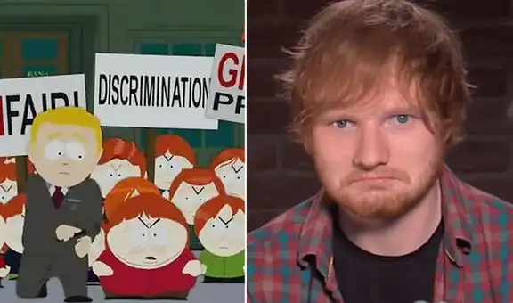South Park arruinó la vida de Ed Sheeran por burla a pelirrojos