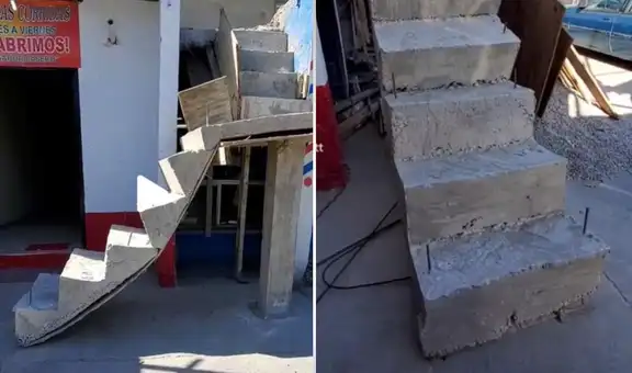 Joven muestra una escalera mal construida y genera singular debate en las redes