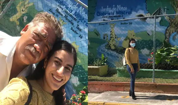 Papá acompaña a su hija a su primer día de clases como profesora y escena enternece las redes