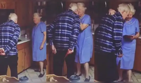 Adulto mayor le pide a su esposa que sea su novia todos los días