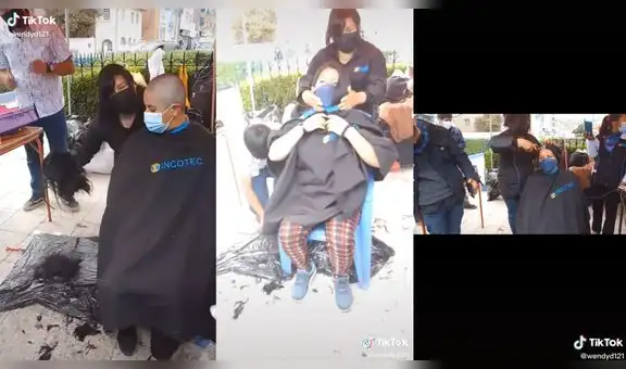 Hombres y mujeres en Puno se unen a la campaña para donar cabello por el derrame de petróleo