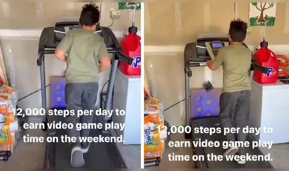 Madre impone peculiar condición a sus hijos para jugar: caminar 12.000 pasos diarios