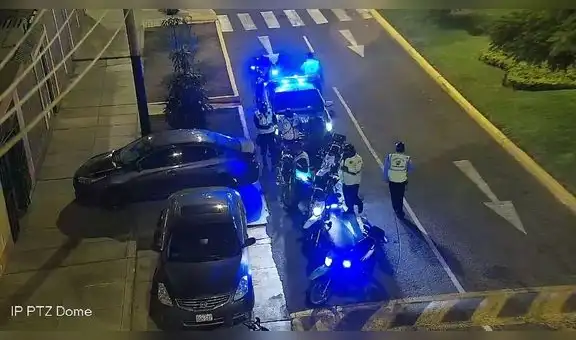 Policías y serenos de Surco capturaron raquetero motorizado