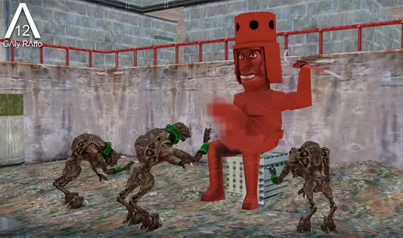 Huaco erótico de Moche: recrean el popular monumento en Half-Life