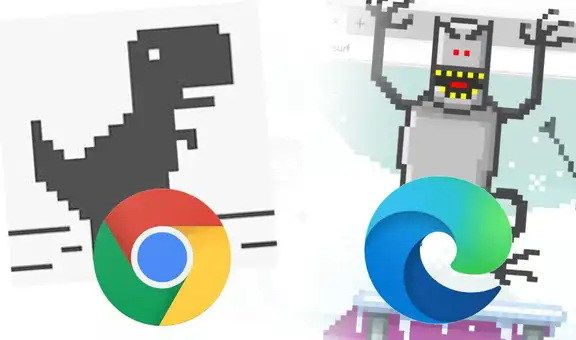 El dinosaurio de Google Chrome ya tiene competencia: conoce el juego de Microsoft Edge