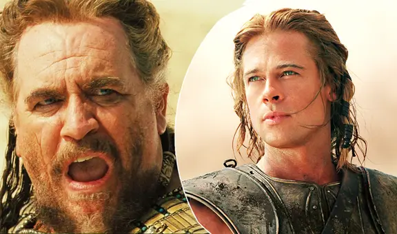 Brad Pitt impresiona con su belleza a Brian Cox en Troya
