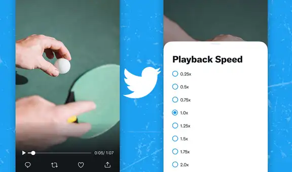 Twitter anuncia nueva función que permitirá cambiar la velocidad de los videos