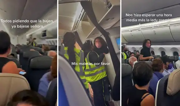 Mujer quiere cambiar de asiento a uno de primera clase e incidente retrasa el avión