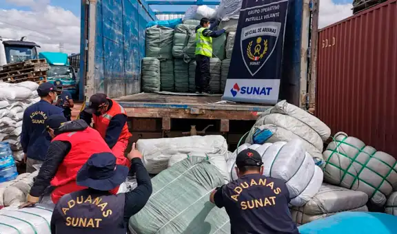 Puno: intervienen camión con 25 toneladas de ropa de contrabando