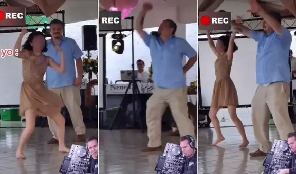 Quinceañera sorprende al enfrentarse a su padre en divertido duelo de baile