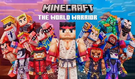 Minecraft: Ryu, Ken, Chun-Li y más peleadores de Street Fighter llegan al juego de bloques
