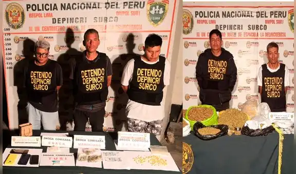 PNP capturó a ‘Los bravos del paradero 8’ con 10 kilos de droga