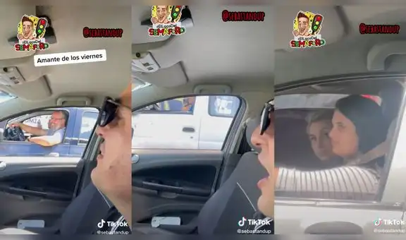 TikTok viral: influencer interpreta tema musical de forma divertida desde su coche en la pista