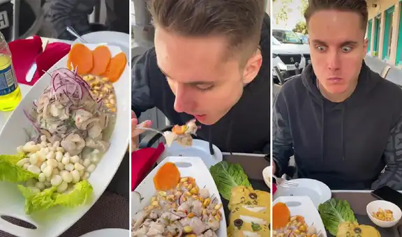 TikTok viral: español prueba por primera vez ceviche peruano y queda cautivado por su sabor